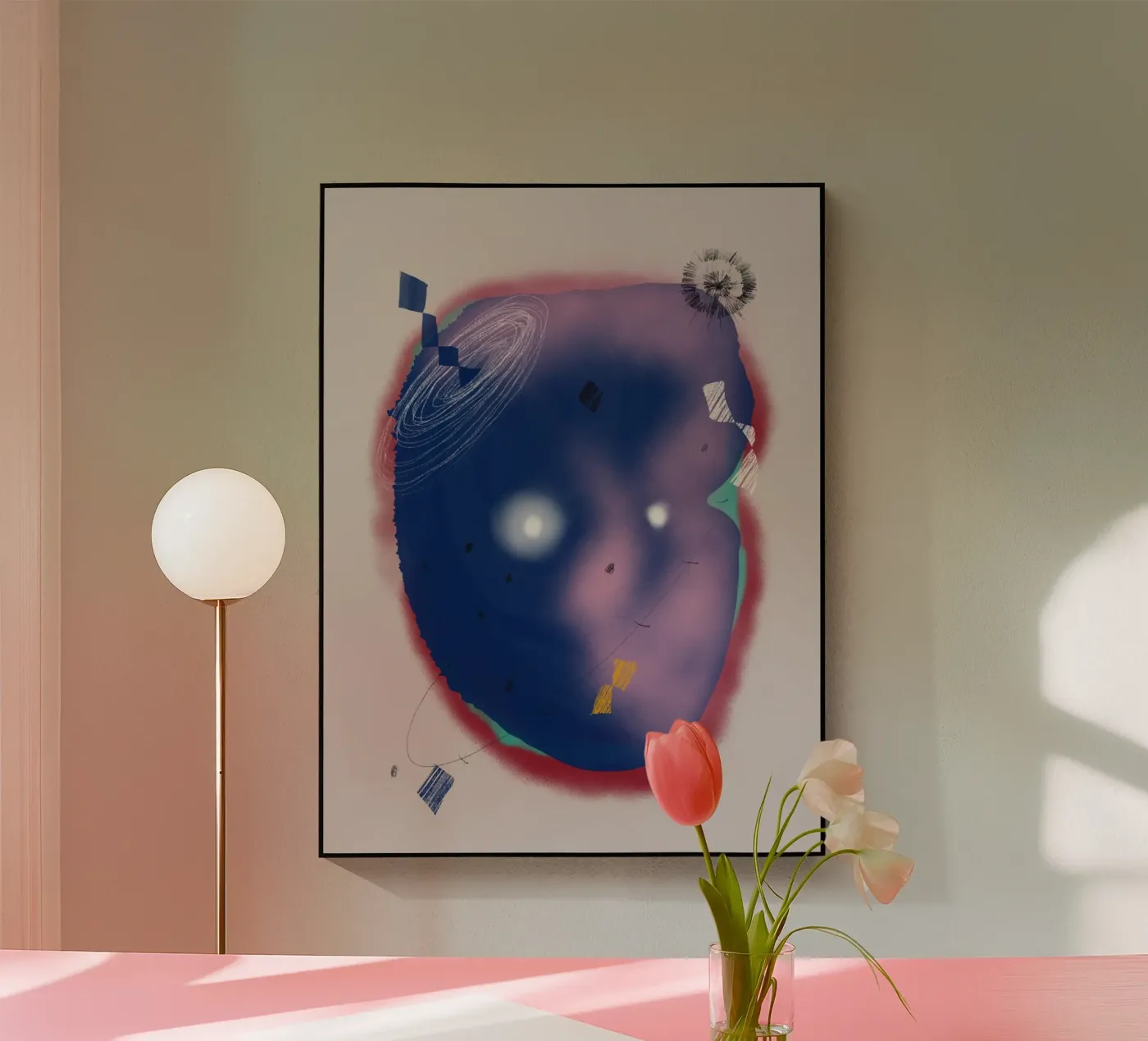 Composition cosmique plexiglas de Little Dean