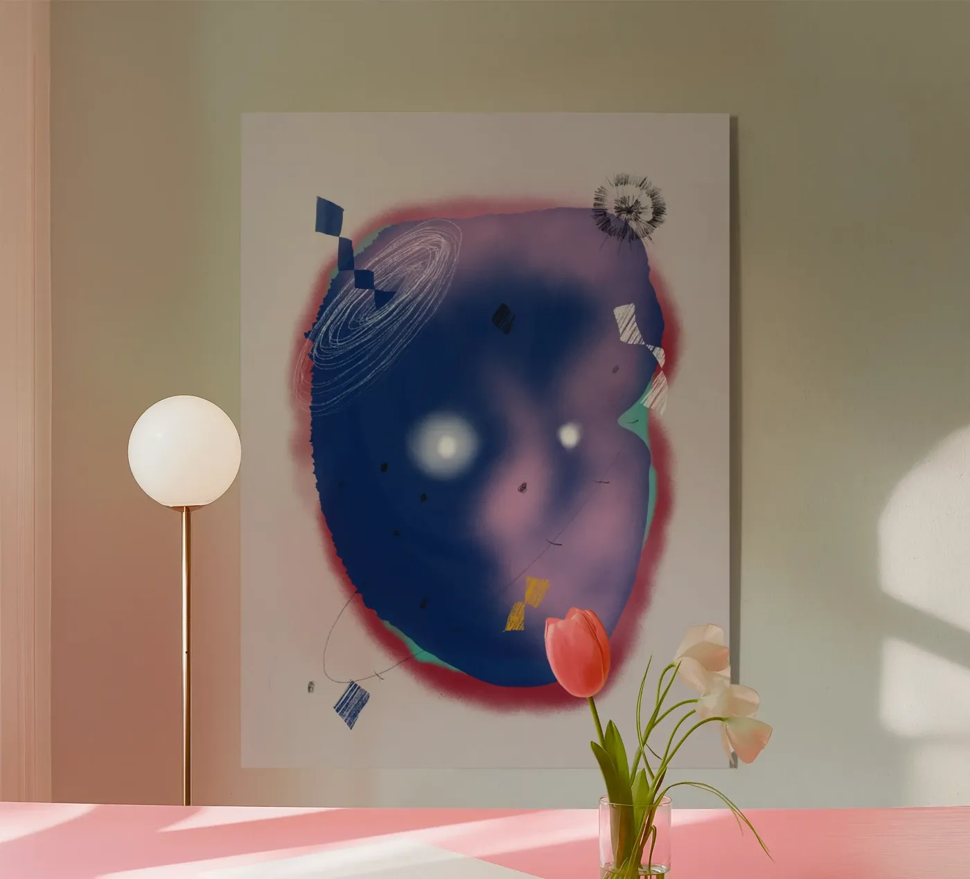 Composition cosmique plexiglas de Little Dean