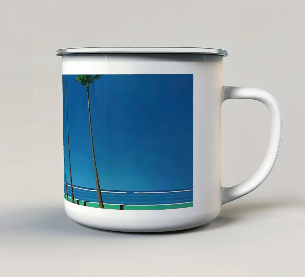 Hiroshi Nagai Auto bianca tazza in smalto da THE CAROLINE