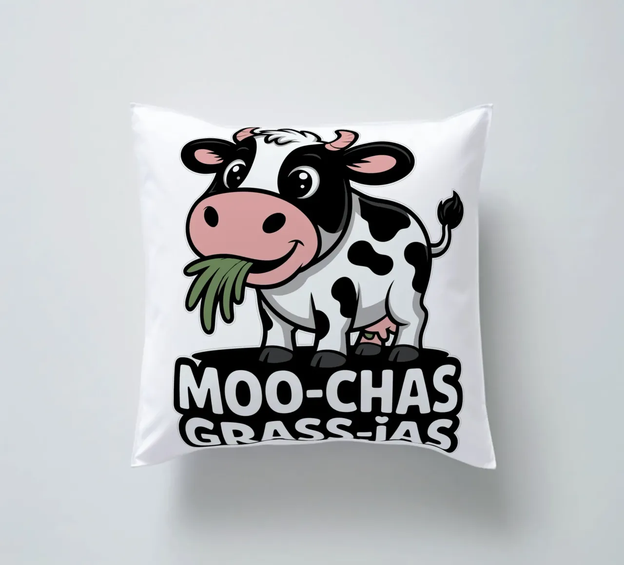 Moo-Chas Grass-ias cuscino da edsonramosart