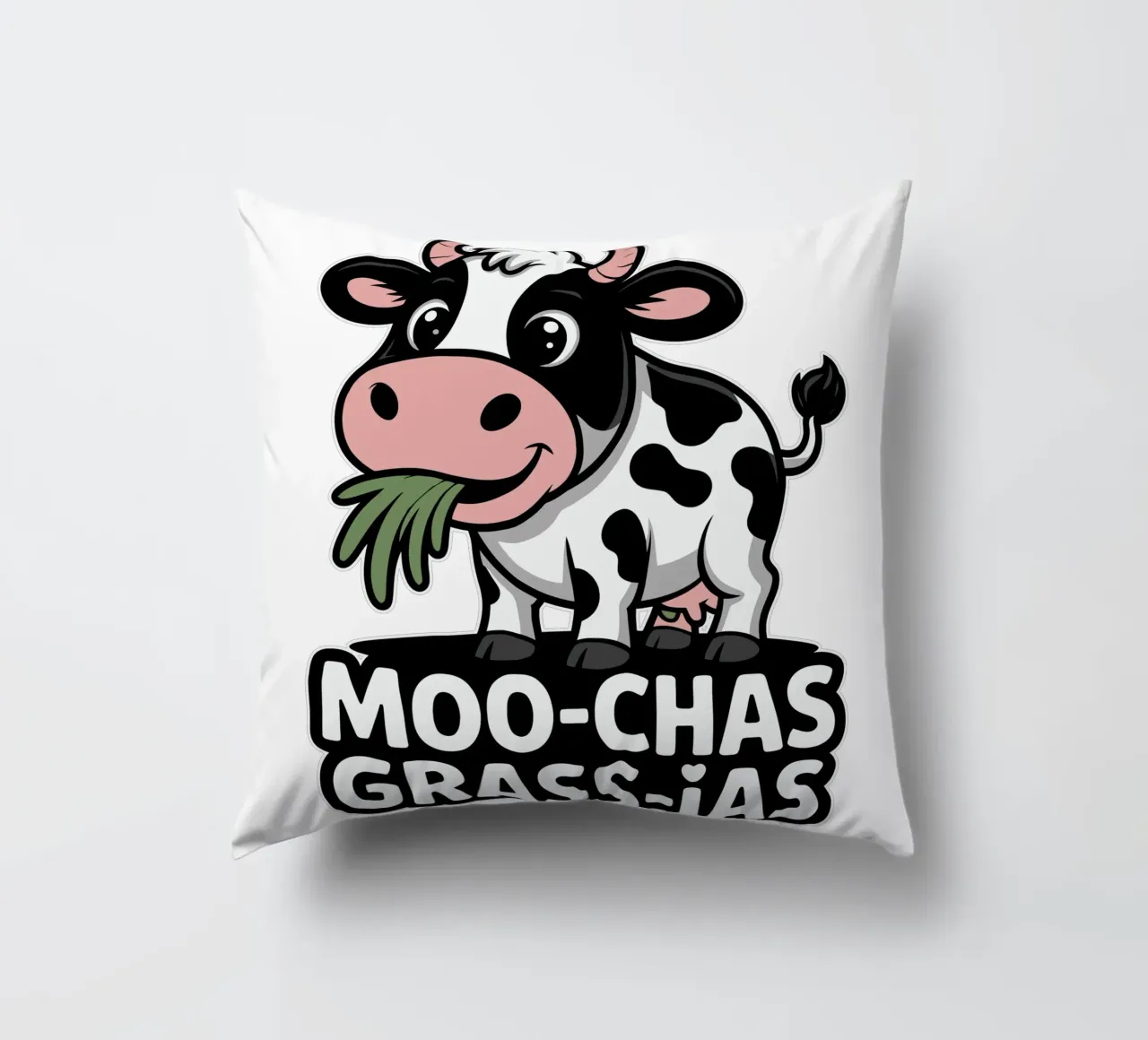 Moo-Chas Grass-ias cuscino da edsonramosart