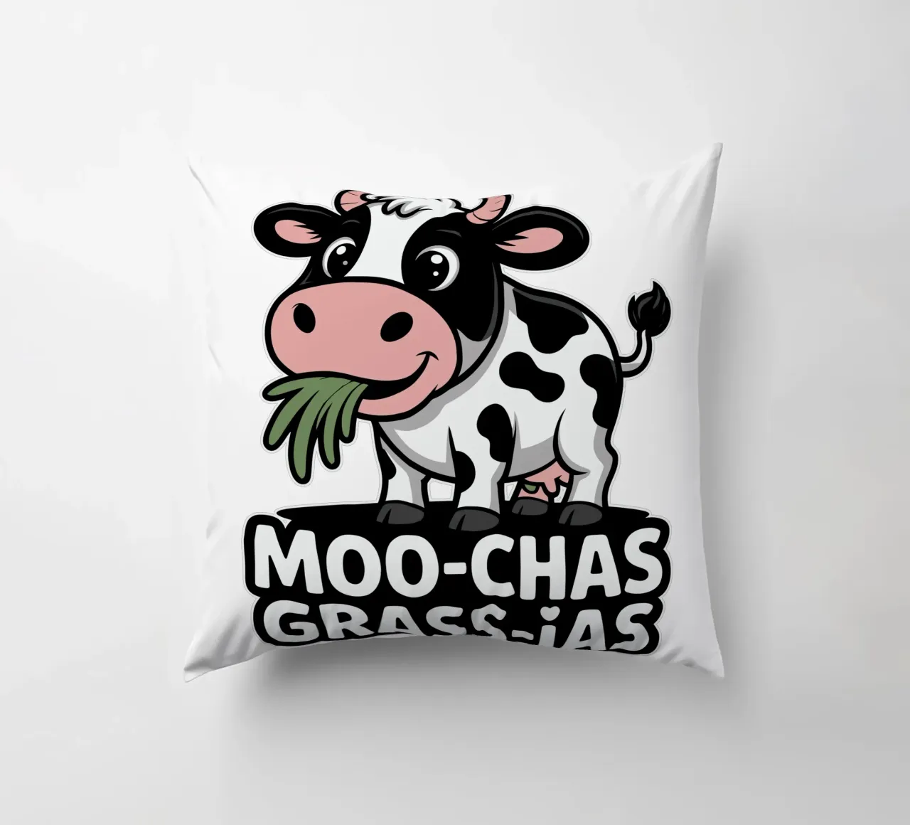 Moo-Chas Grass-ias cuscino da edsonramosart