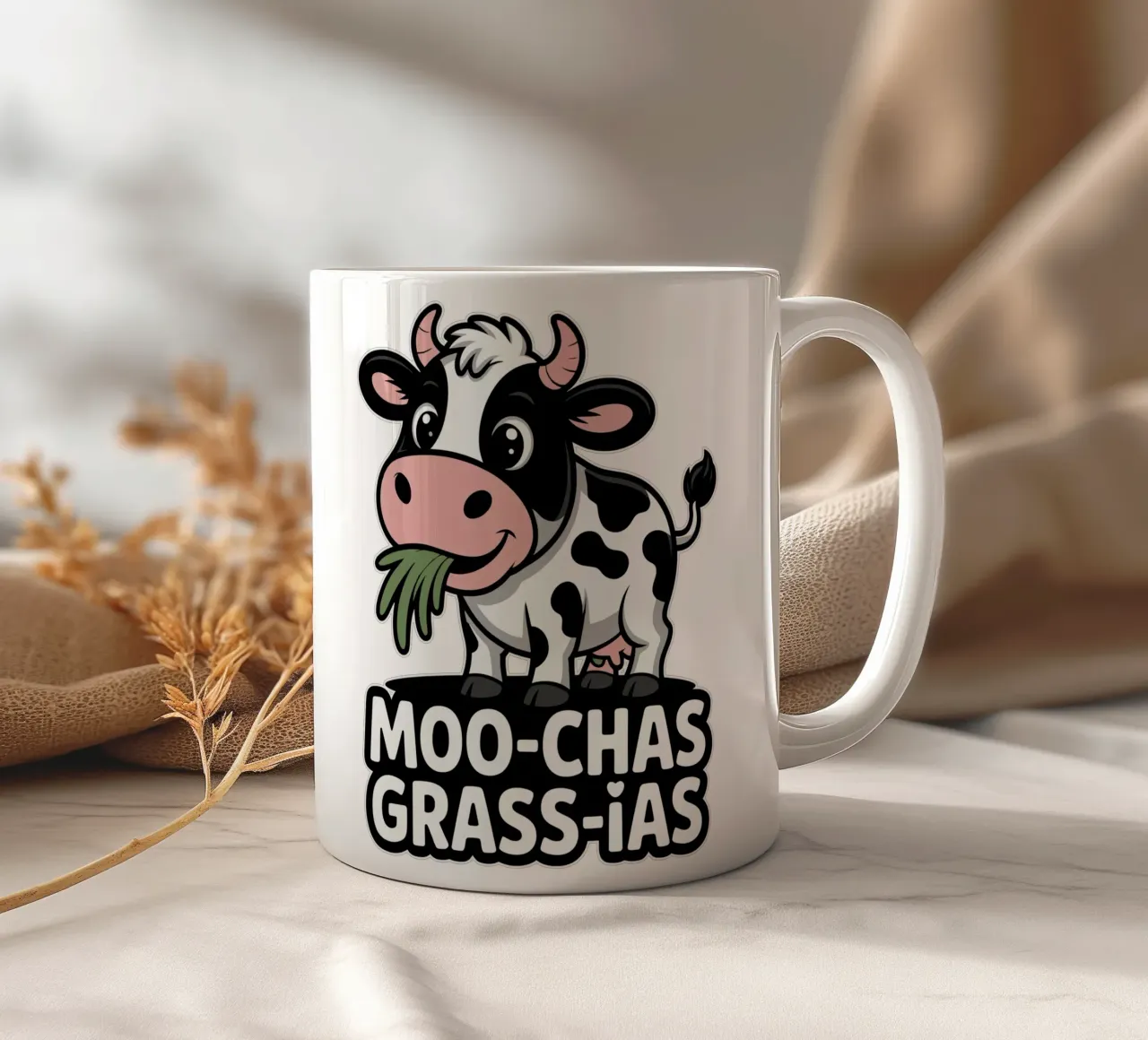 Moo-Chas Grass-ias tazza in ceramica da edsonramosart