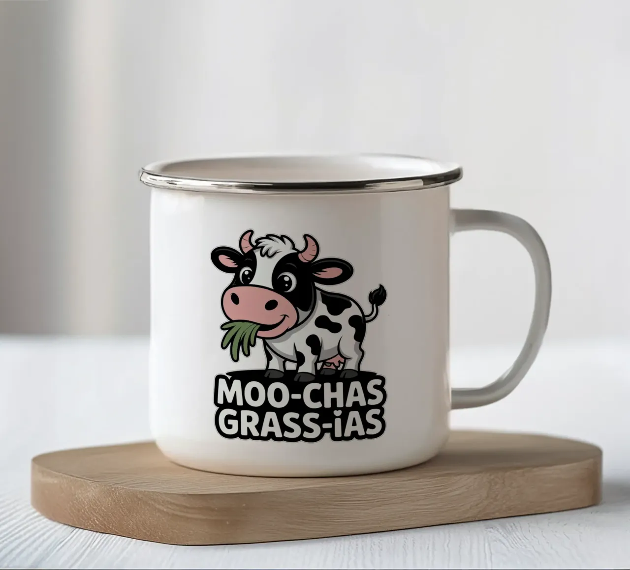 Moo-Chas Grass-ias tazza in smalto da edsonramosart