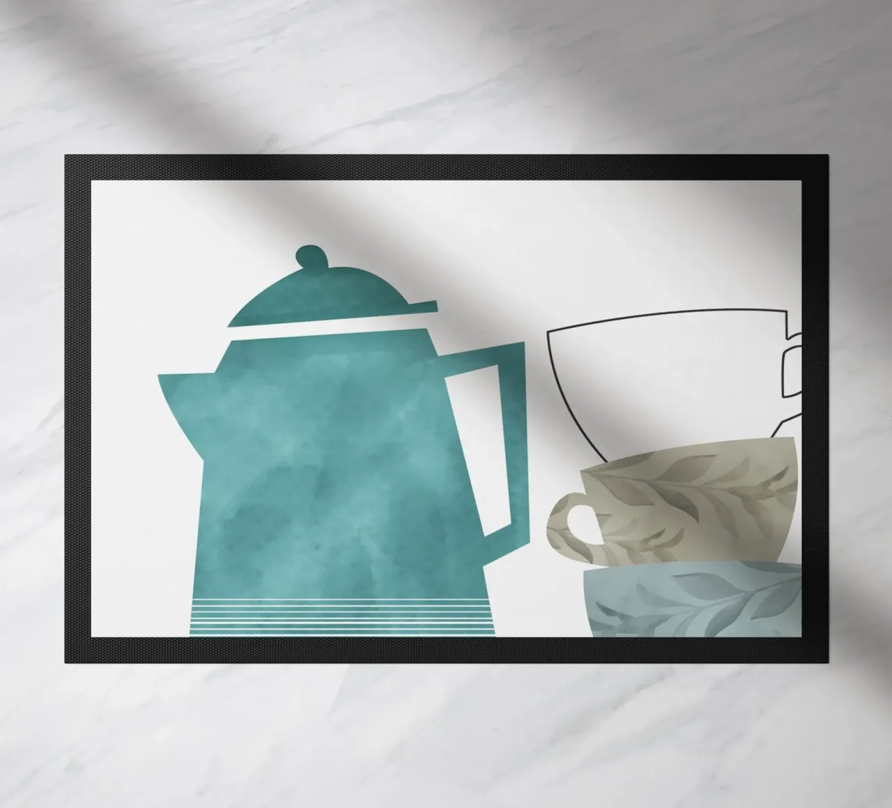 minimalist illustration cafe and tea zerbino da vintageshop