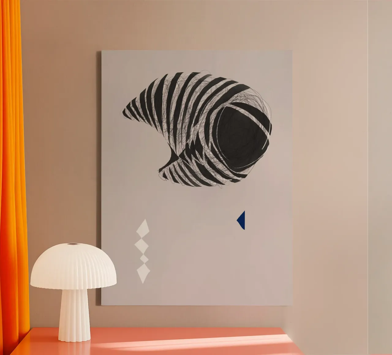 Zen samenstelling 03 canvas met Baklijst van Little Dean