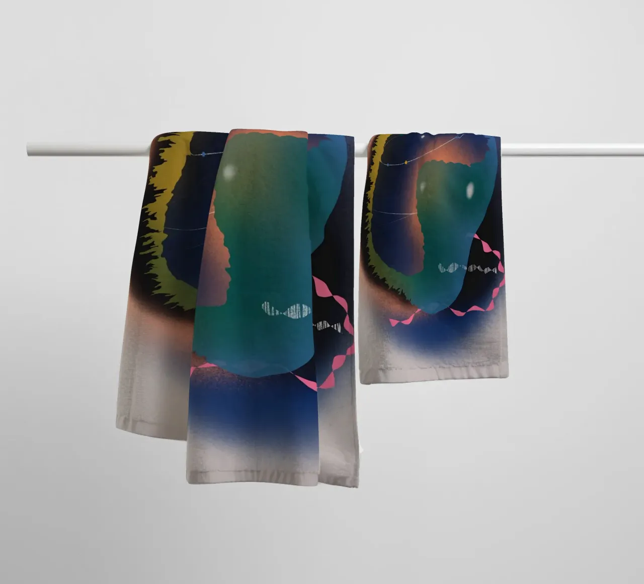 Cosmic composition 02 towel by Little Dean