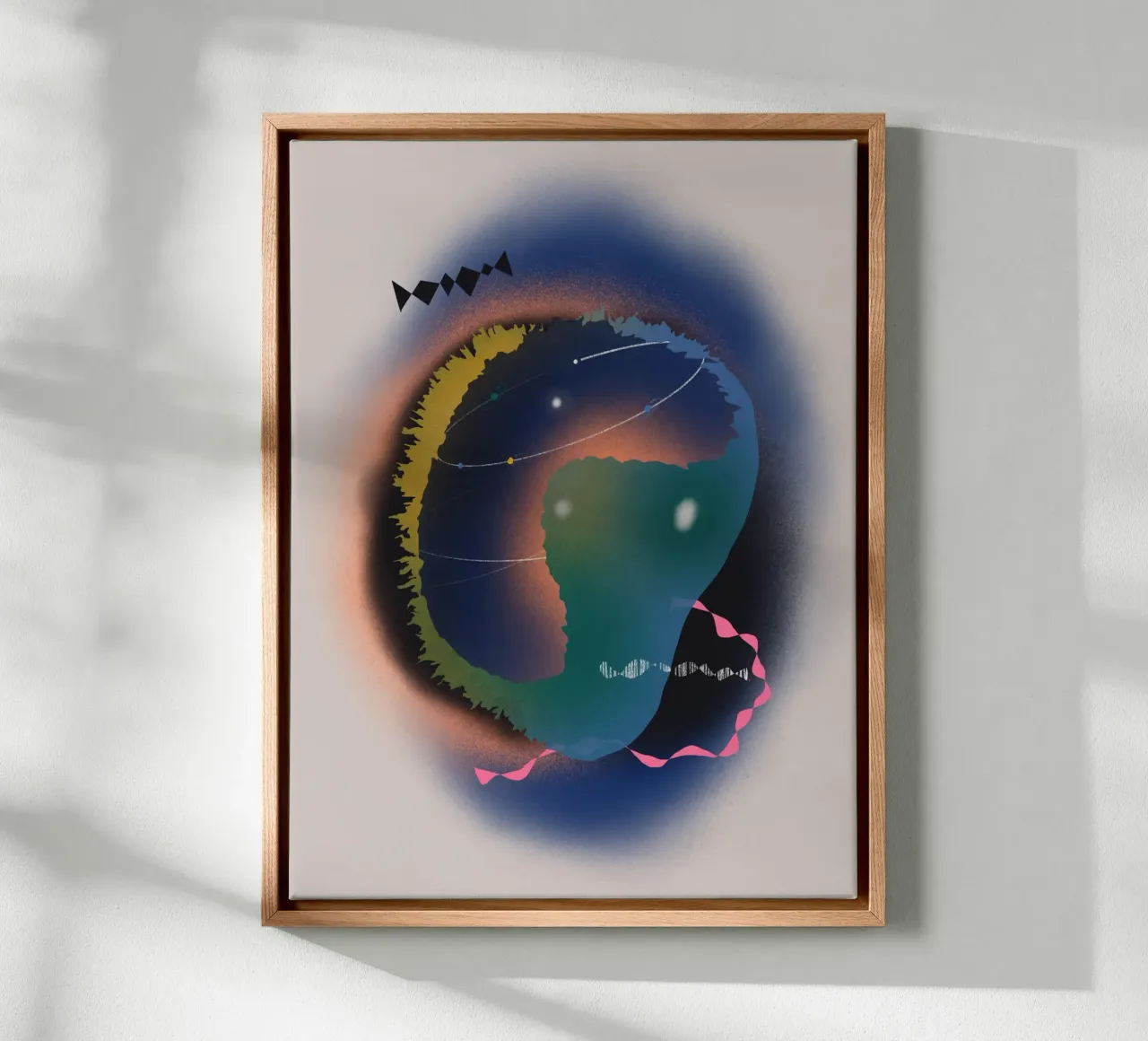 Cosmic composition 02 canvas by Little Dean
