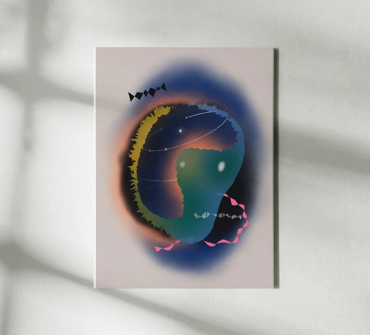 Cosmic composition 02 canvas by Little Dean