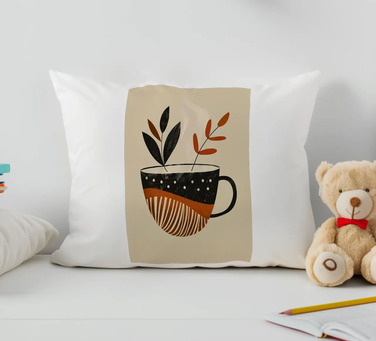 Tazza e foglie cuscino da Daron