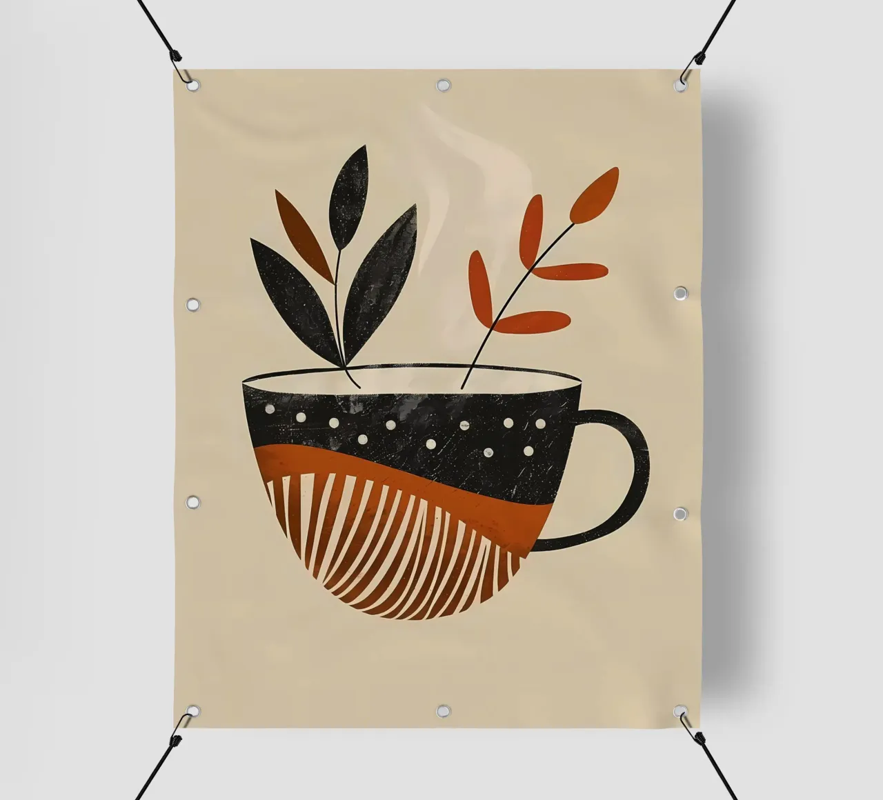 Tazza e foglie telo in pvc da Daron