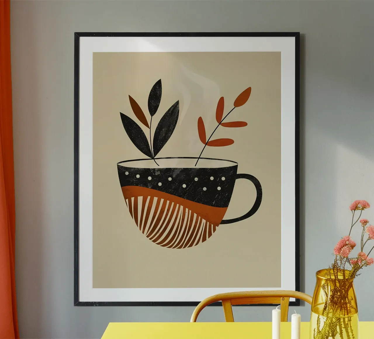 Tazza e foglie carta hahnemühle da Daron