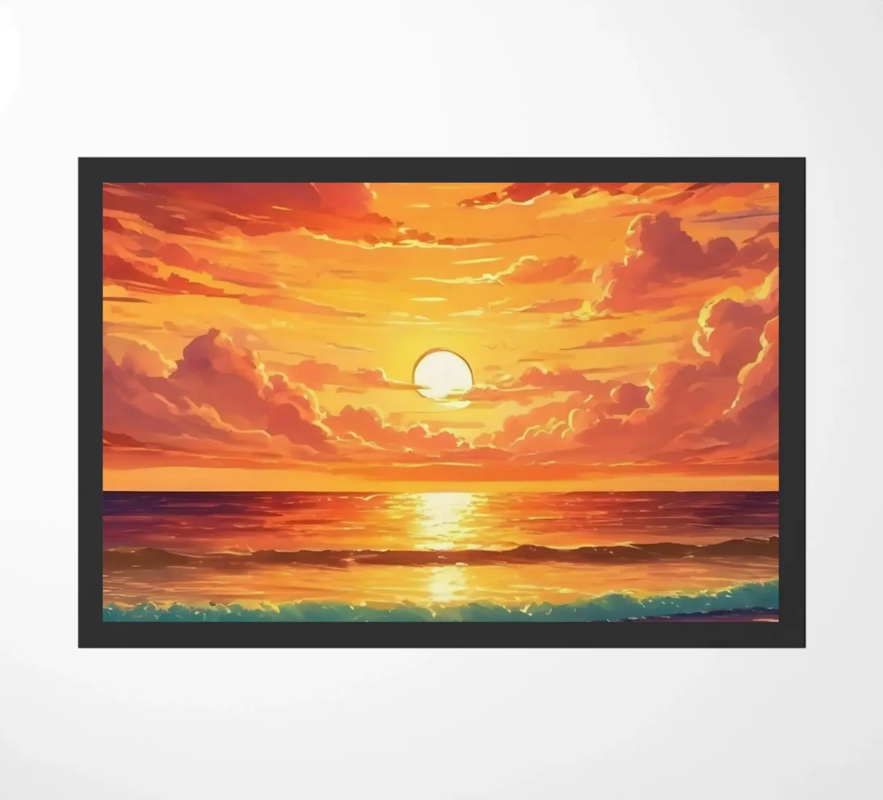 coucher de soleil lever de soleil paillasson de luxi&lace
