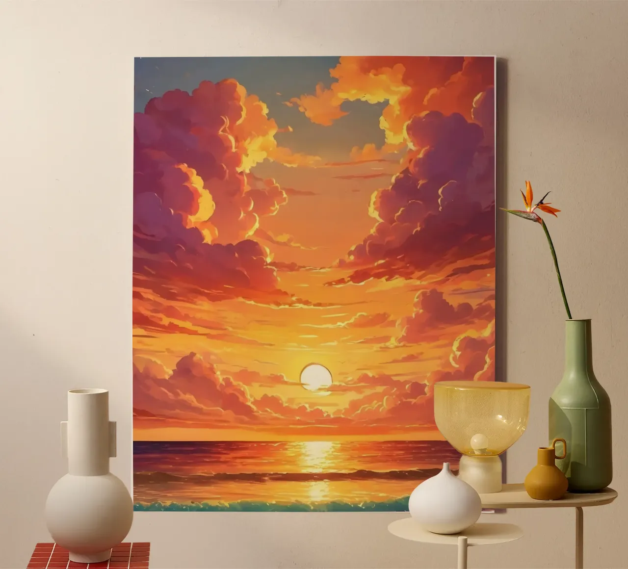 sunset sunrise canvas by luxi&lace