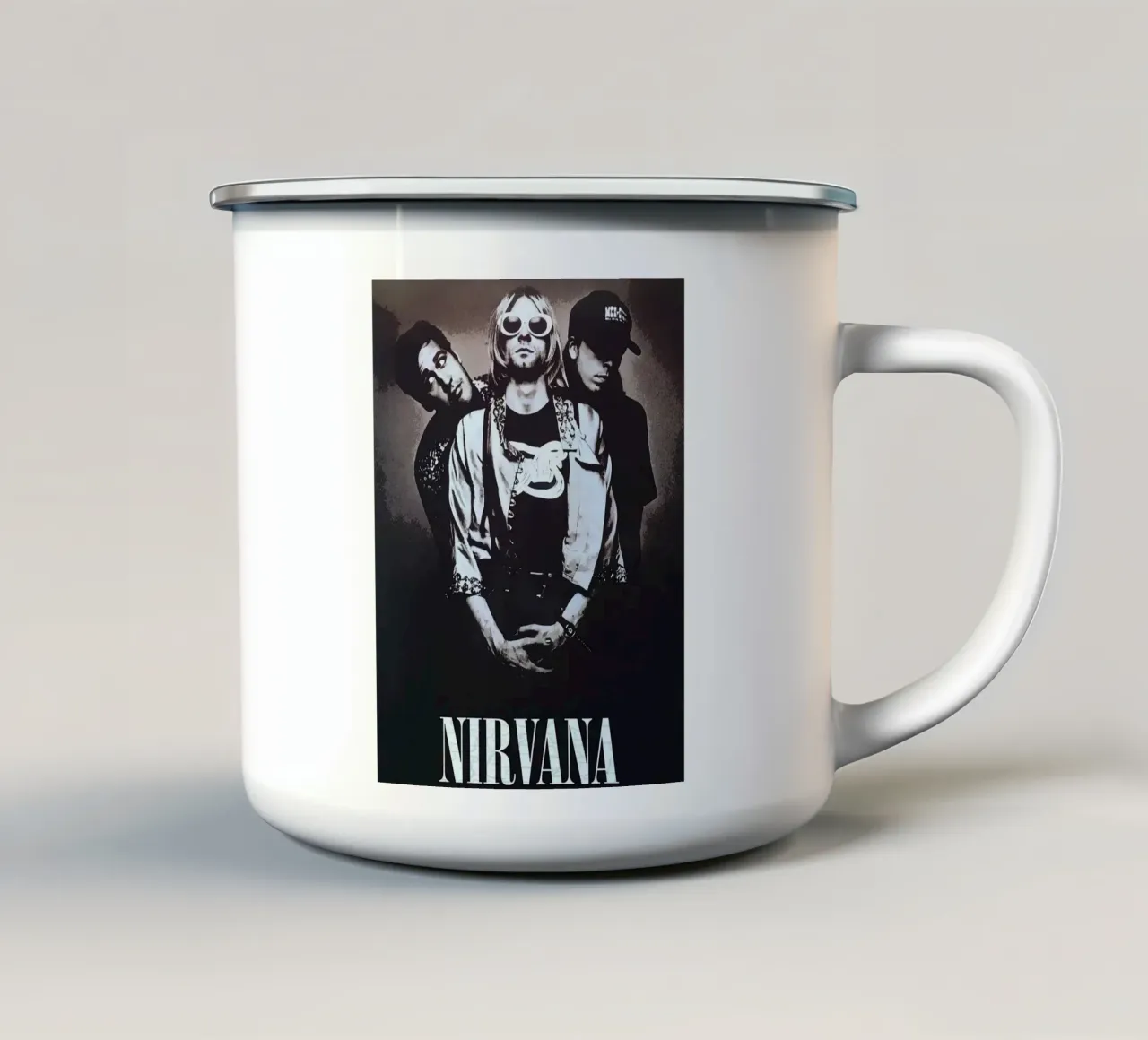 groupe nirvana mug en émail de vanhesling