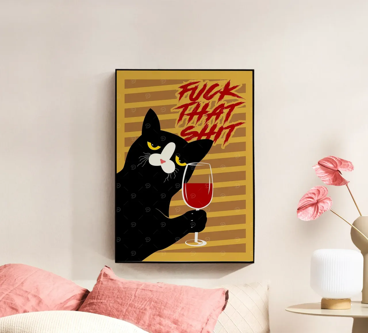 Gatto nero plexiglass da Arjun