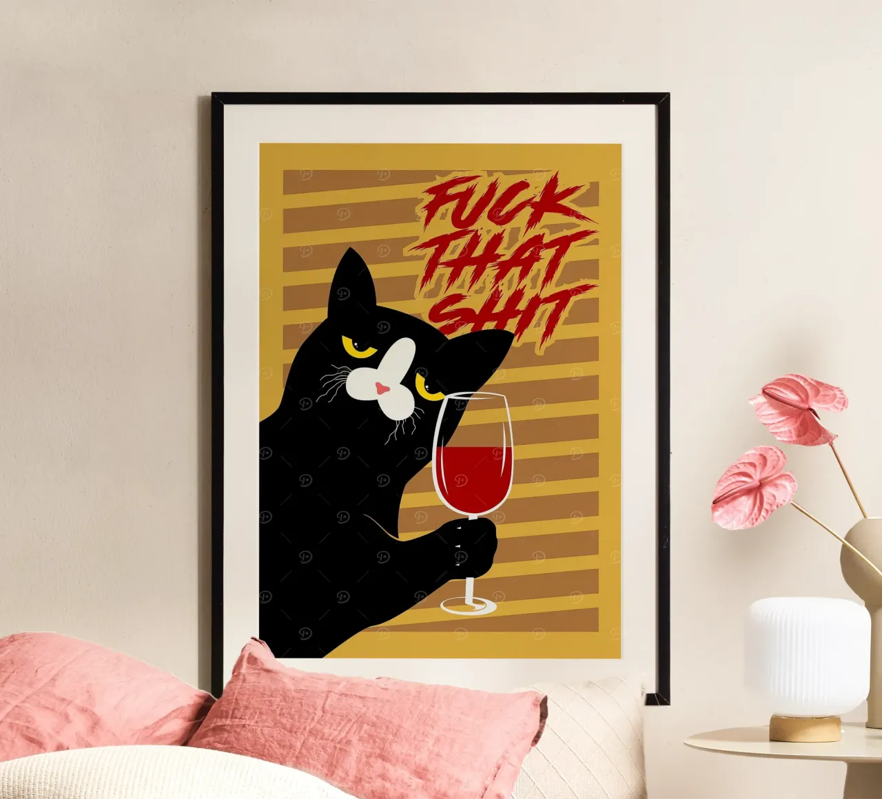 Black Cat hahnemühle by Arjun