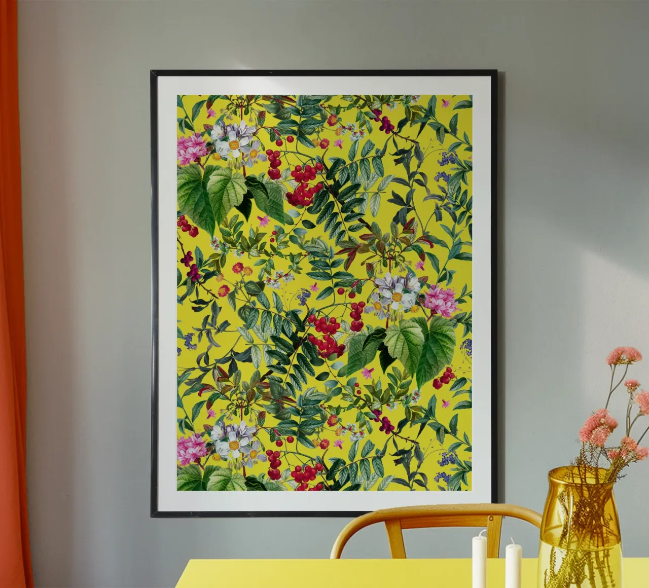 Secret Garden III poster con telaio in alluminio da burcukorkmazyurek