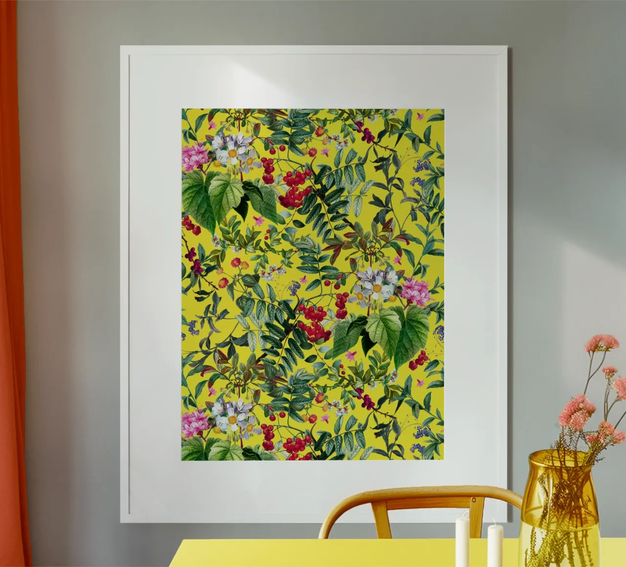 Secret Garden III poster con telaio in alluminio da burcukorkmazyurek
