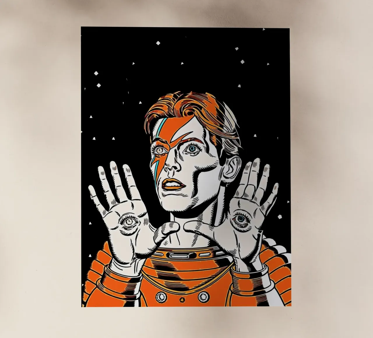 Arte di David Bowie pellicola backlit da music soul