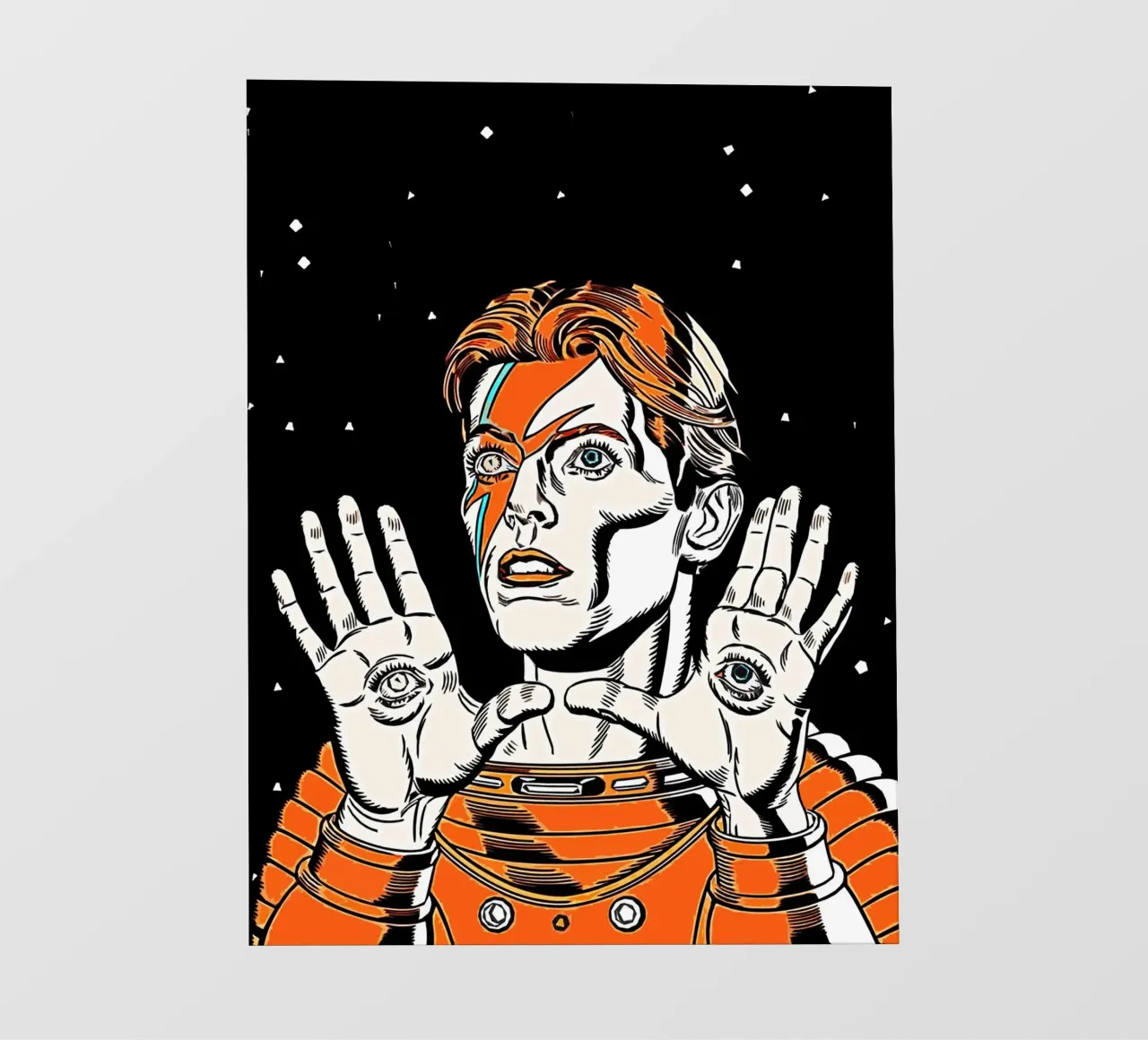 Arte di David Bowie pellicola backlit da music soul