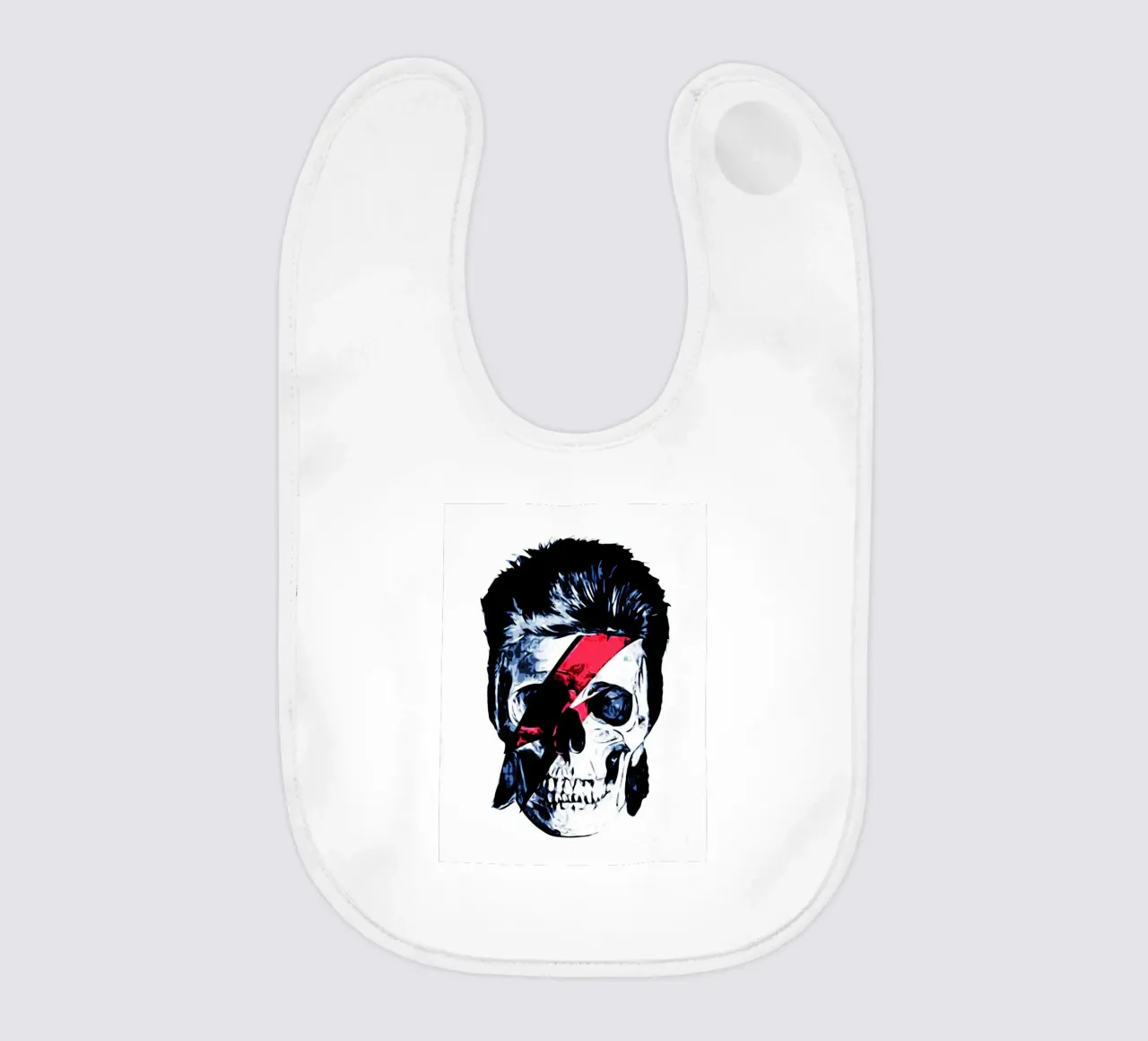 Teschio di David Bowie bavaglino da music soul