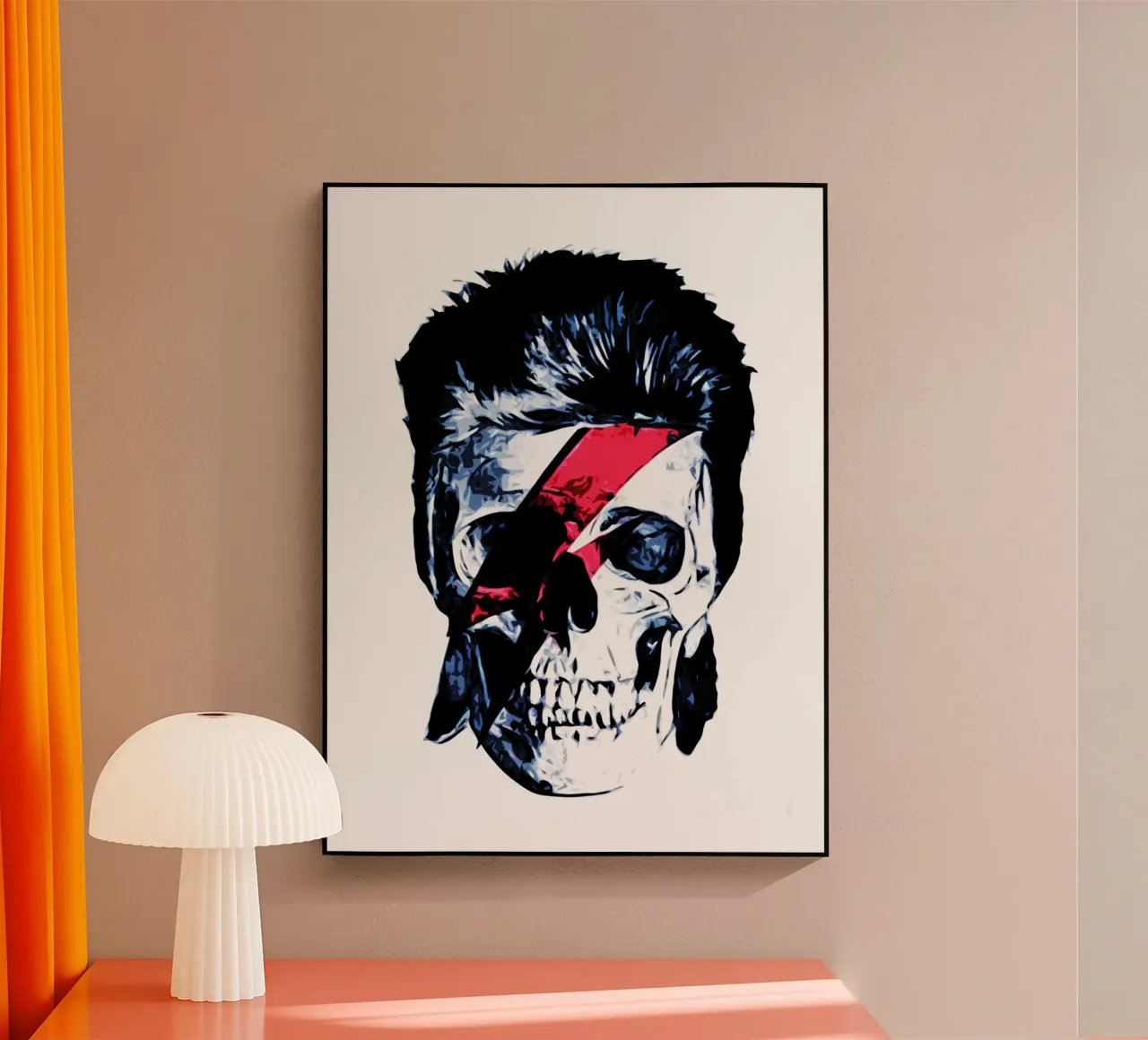Teschio di David Bowie plexiglass da music soul