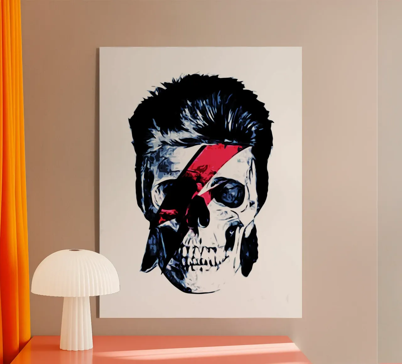 Teschio di David Bowie plexiglass da music soul