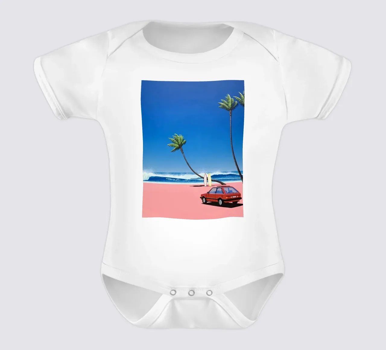 Hiroshi Nagai Auto rossa e mare body neonato maniche corte da THE CAROLINE