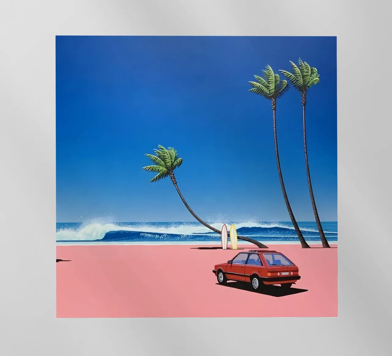 Hiroshi Nagai Auto rossa e mare pellicola backlit da THE CAROLINE