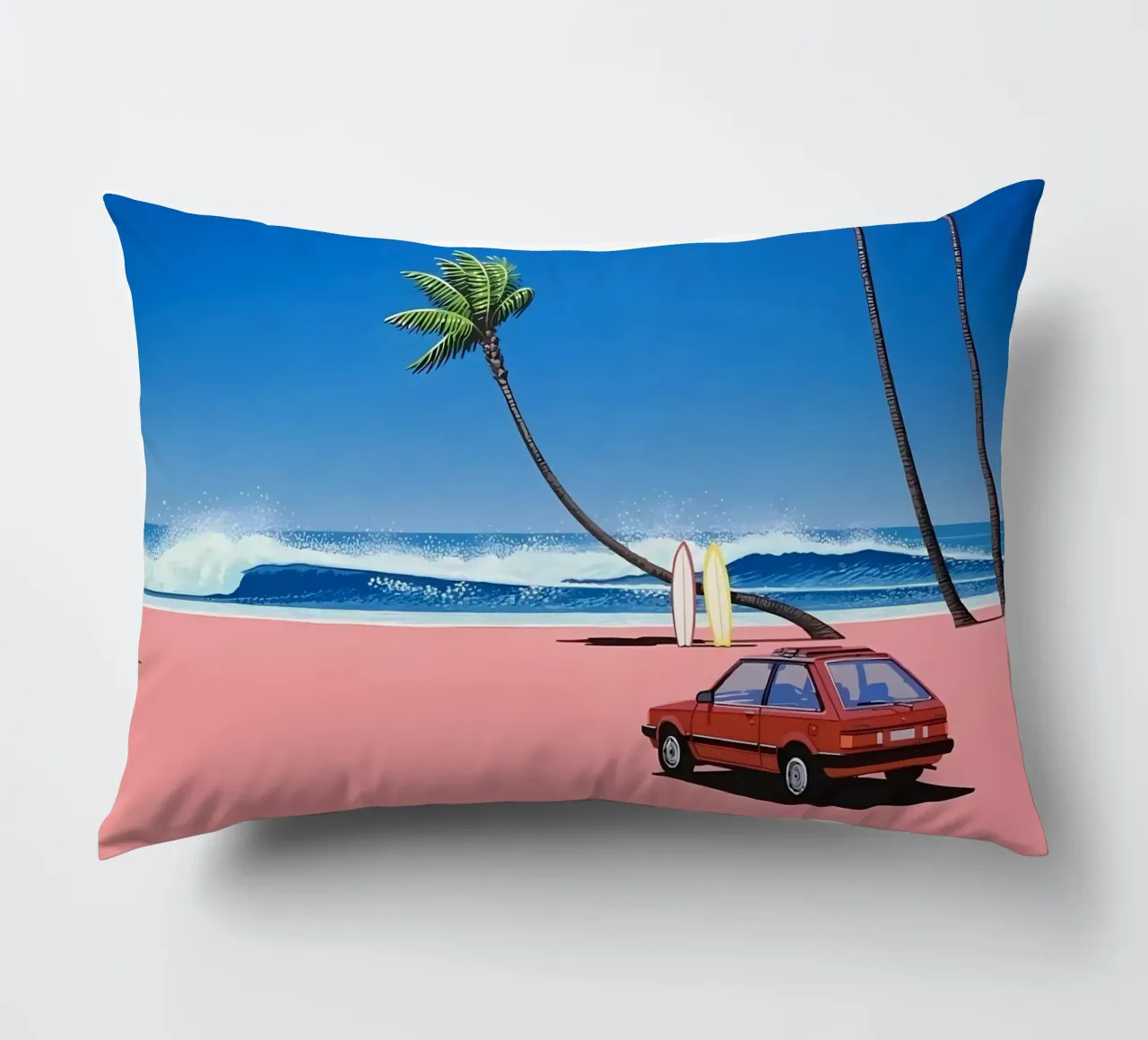 Hiroshi Nagai Auto rossa e mare cuscino da THE CAROLINE