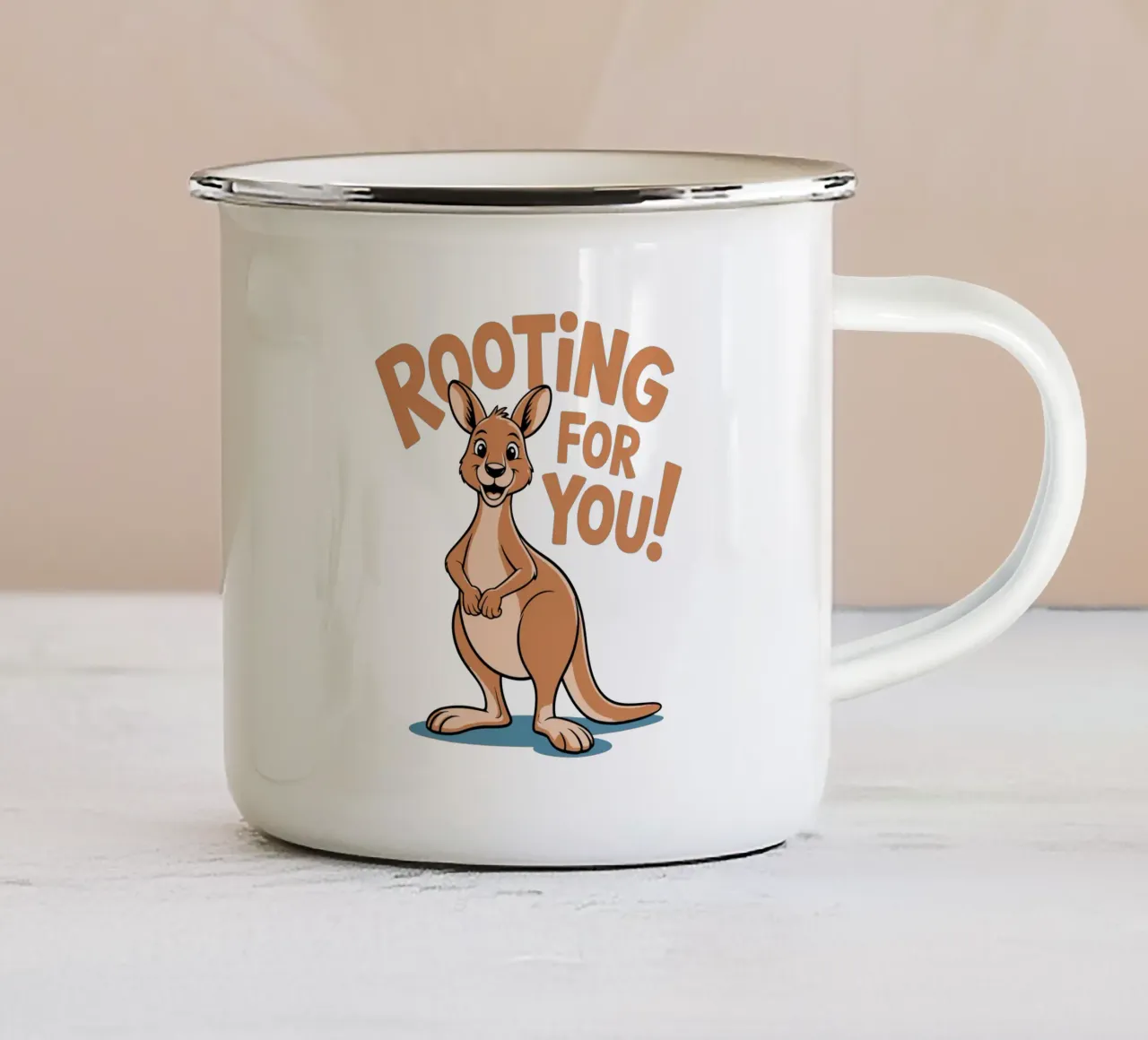 Rooting for You! tazza in smalto da edsonramosart