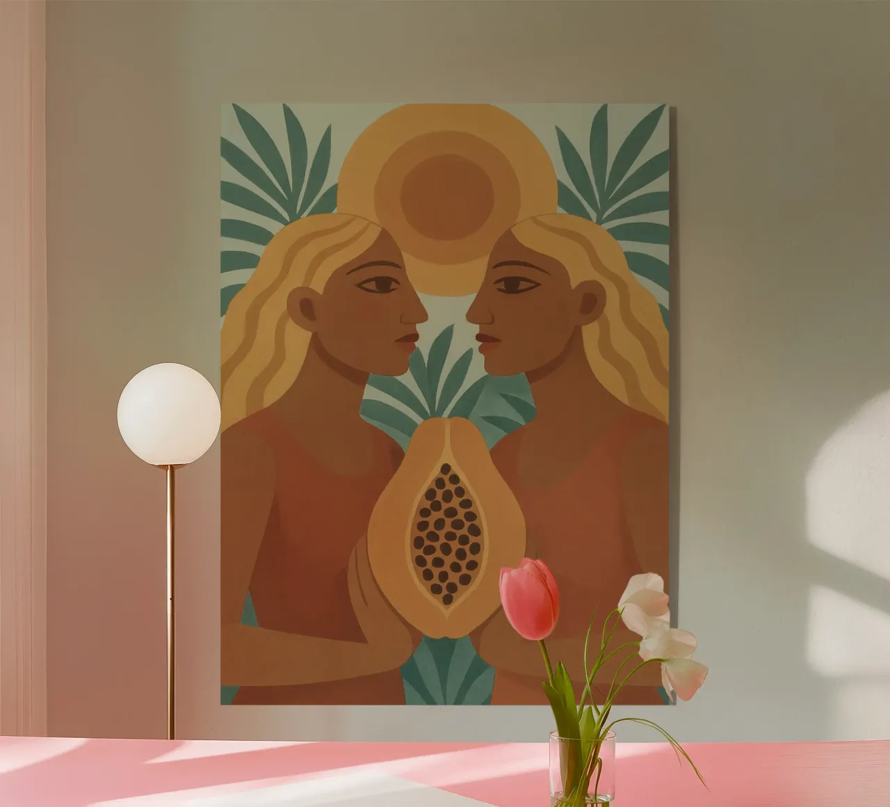 Sisters of the Sun acrylic glass by Taika Tori Art