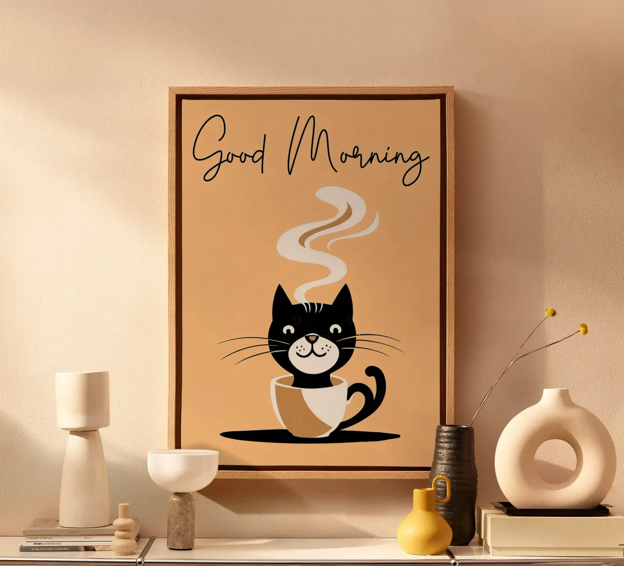 Good Morning Coffee canvas by Arjun