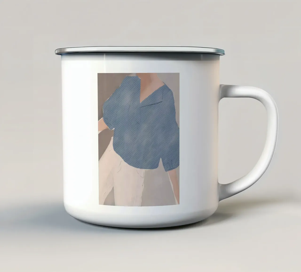 Moda figura 25 tazza in smalto da Little Dean