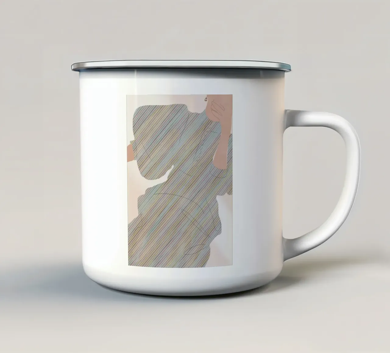 Moda figura 26 tazza in smalto da Little Dean