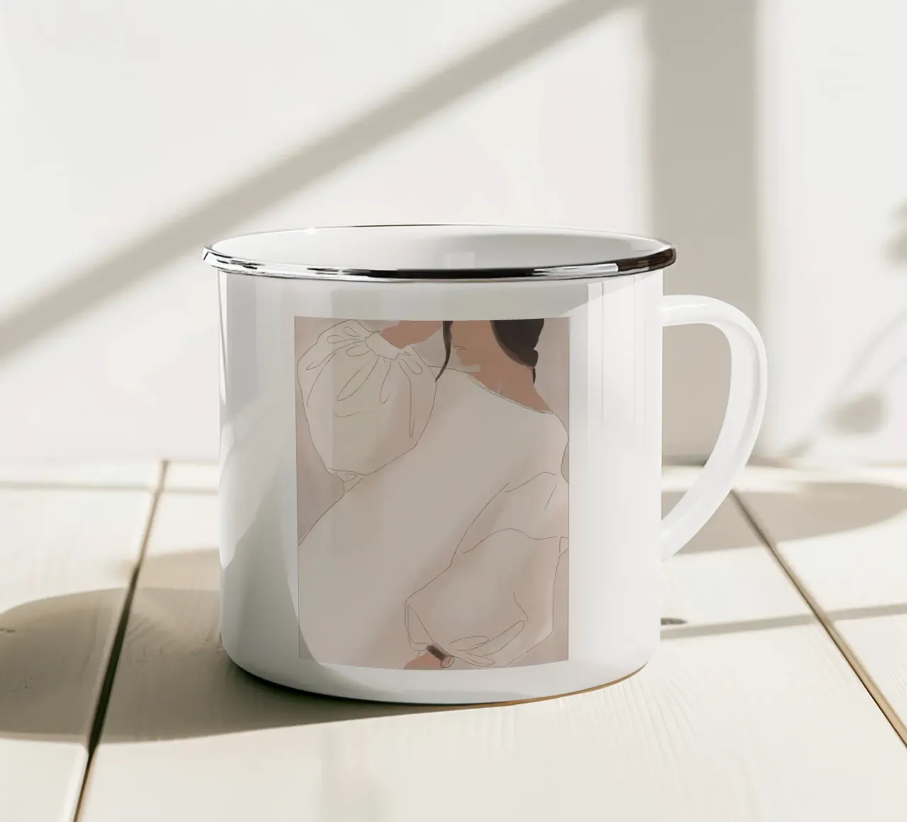 Moda figura 27 tazza in smalto da Little Dean