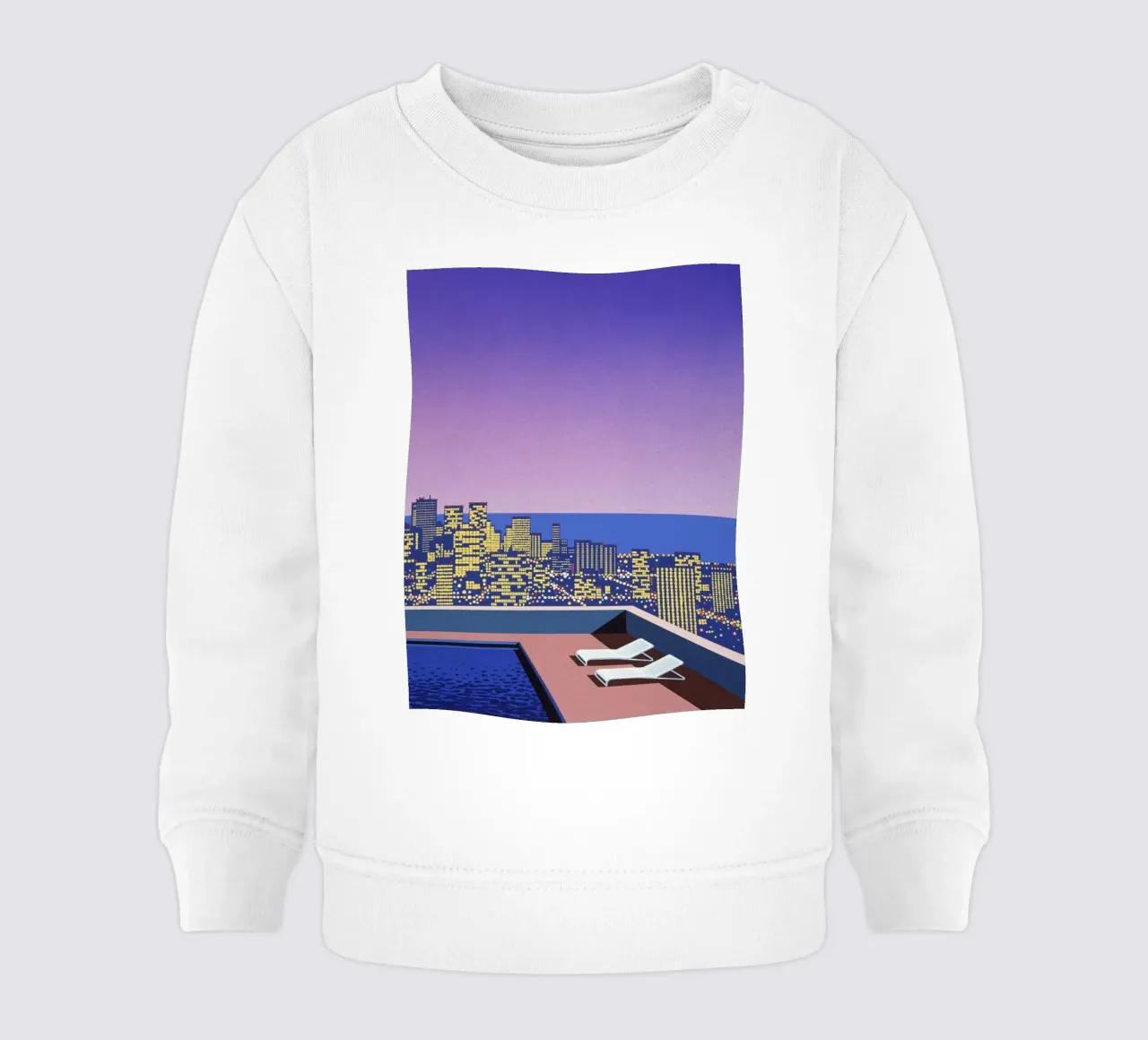 Piscina a cielo aperto Hiroshi Nagai felpa neonato da THE CAROLINE