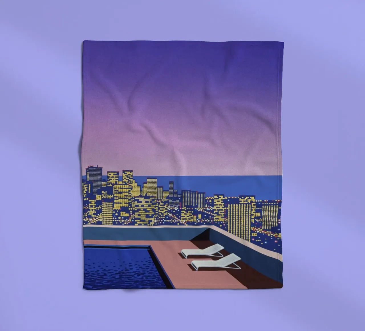 Hiroshi Nagai Sky Pool Fleecedecke von THE CAROLINE
