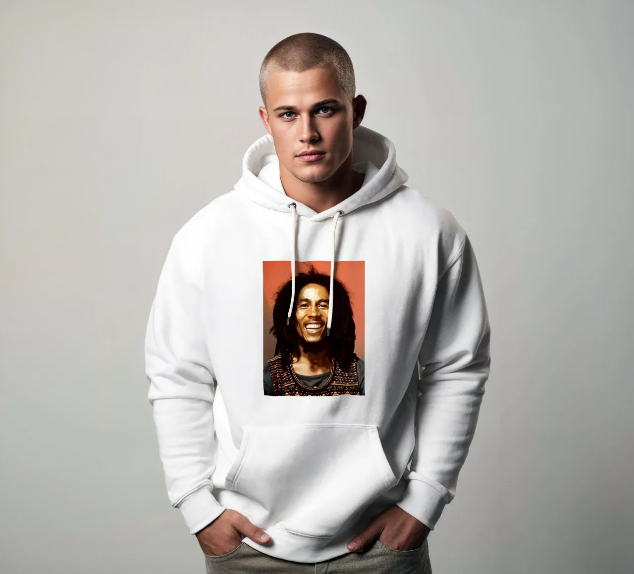 bob marley felpa con cappuccio da vanhesling