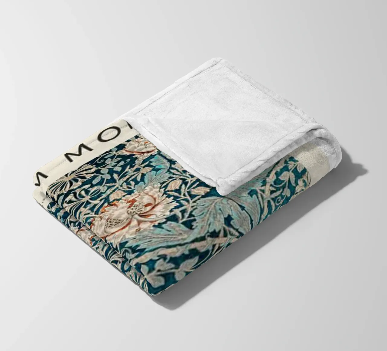 fiori di caprifoglio intrecciati con steli e foglie ricurvi coperta in pile da Ropech Shop