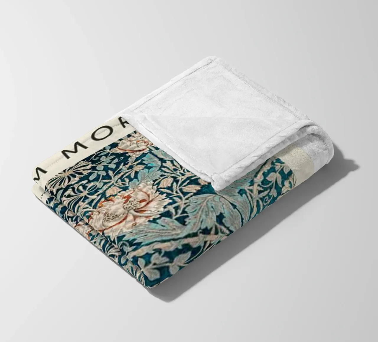 fiori di caprifoglio intrecciati con steli e foglie ricurvi coperta in pile da Ropech Shop