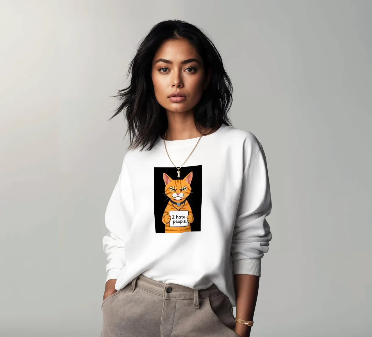 Grumpy Orange sweatshirt by Arjun