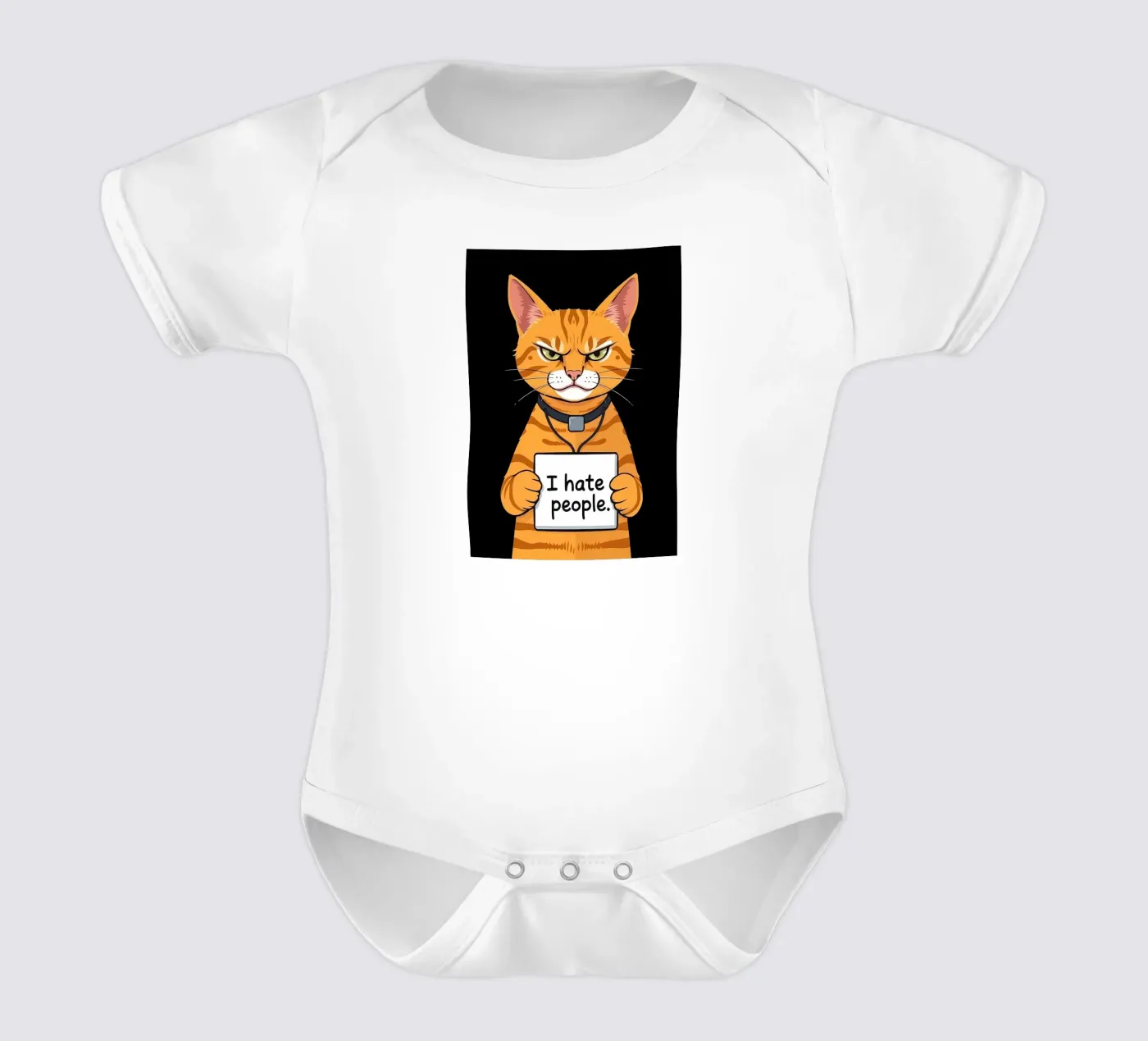 Knorrig Oranje babyrompertje korte mouwen van Arjun