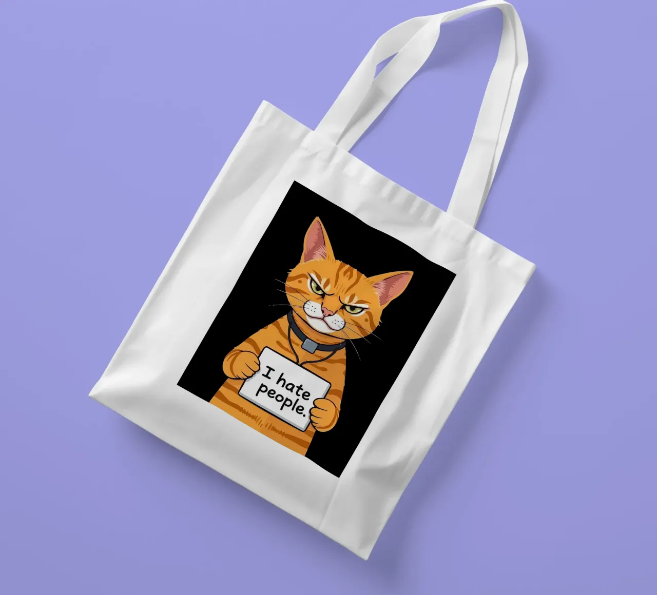 Grumpy Orange tote bag by Arjun