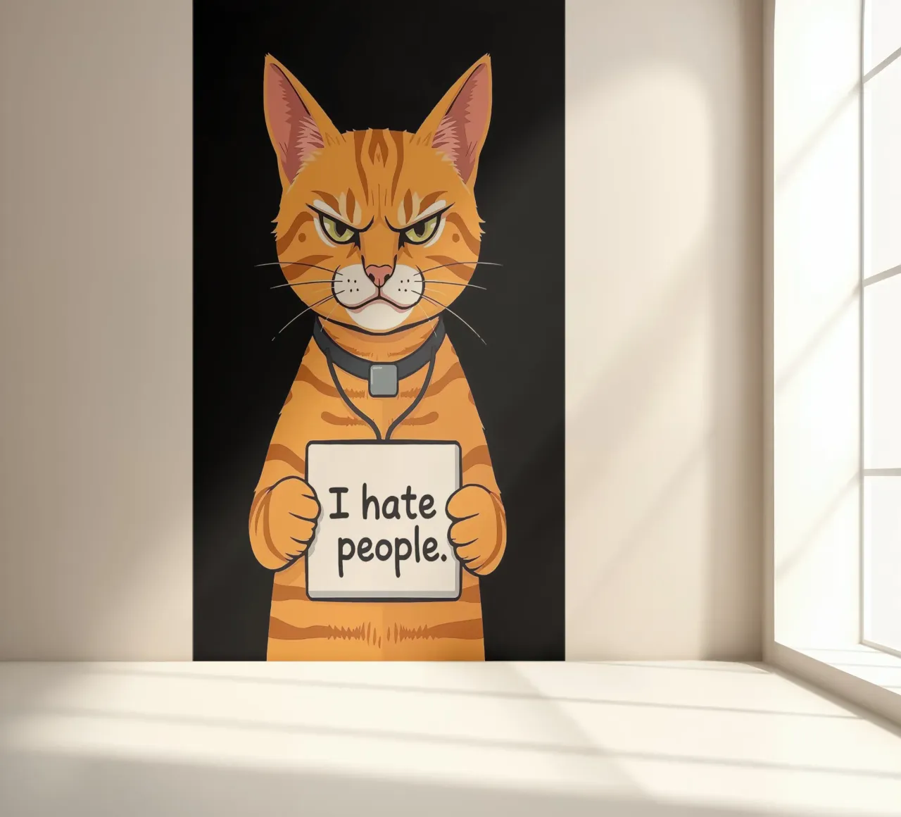 Grumpy Orange fotobehang van Arjun