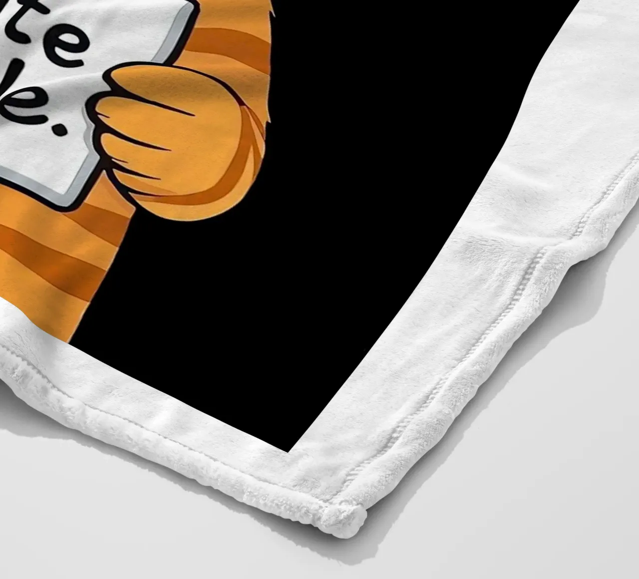 Grumpy Orange fleece blanket by Arjun