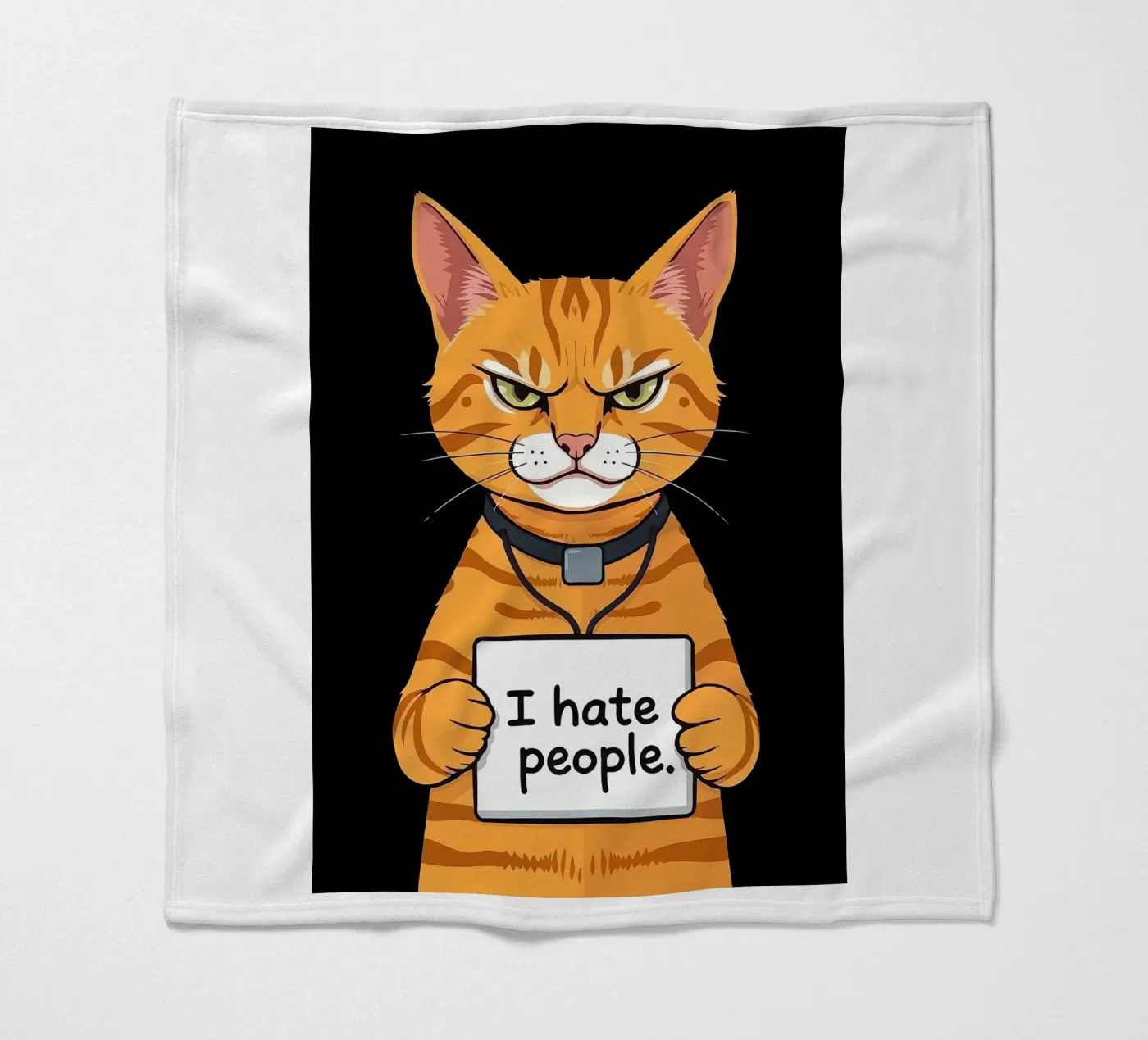 Grumpy Orange Fleecedecke von Arjun