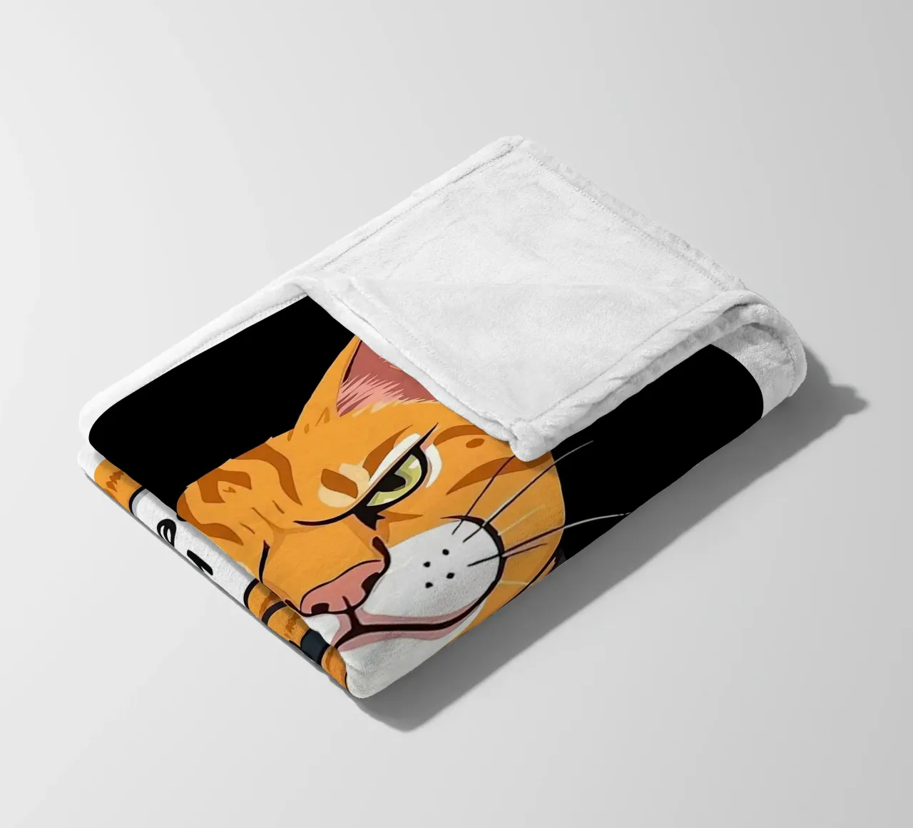 Grumpy Orange fleece blanket by Arjun
