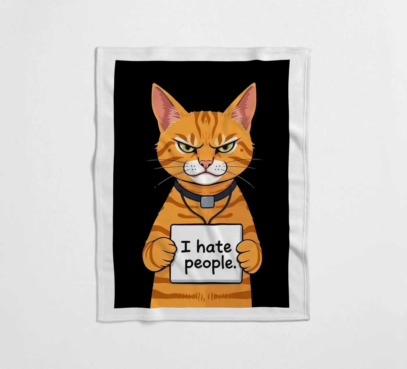Grumpy Orange Fleecedecke von Arjun